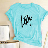Valentine's Day T Shirts Couples Printed Women's T-shirt Fashion Short Sleeve