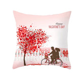 Valentine's Day Pillow Covers 4 Piece Random Styles Together, Home Festival Sofa Cushion Cushion Cover