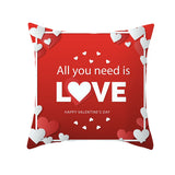 Valentine's Day Pillow Covers 4 Piece Random Styles Together, Home Festival Sofa Cushion Cushion Cover