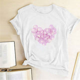Valentine 'S Day T Shirts Couples Love Pattern Printed Women 'S T-shirt