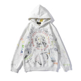 Kanye West Sunday Service Hoodie Retro Graffiti Velvet Padded Hooded Sweatshirt