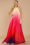 kendall jenner wedding guest dress   Women Patchwork Gradient Bohemian Beach Sexy Backless Dress