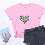 Valentine's Day T Shirts Couples Women's Love Pattern Printed Women's T-shirt