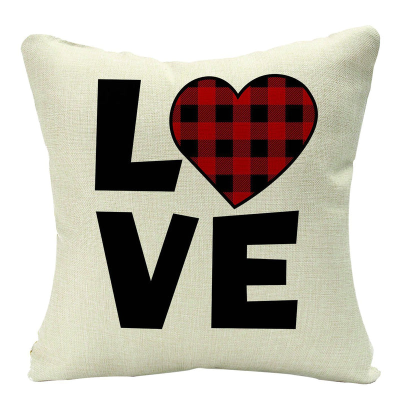 Valentine's Day Pillow Covers 4 Piece Random Styles Together, Home Sofa Cushion Cushion Cover