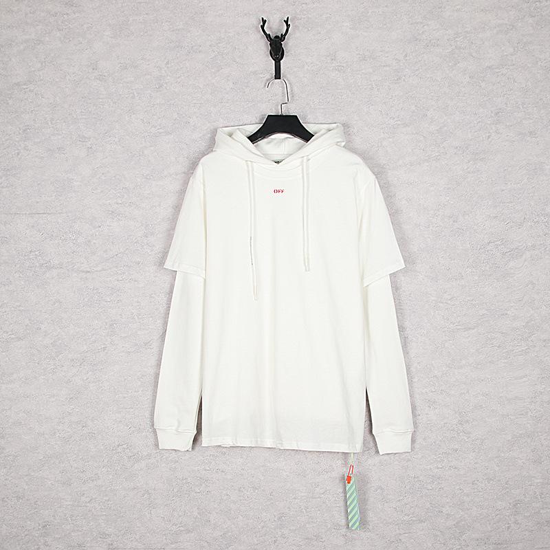 Off White Hoodie With Arrow Print Arrow Men'S And Women'S Cotton Sweater Coat Top Men'S Clothing Owt