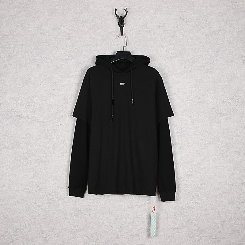 Off White Hoodie With Arrow Print Arrow Men'S And Women'S Cotton Sweater Coat Top Men'S Clothing Owt