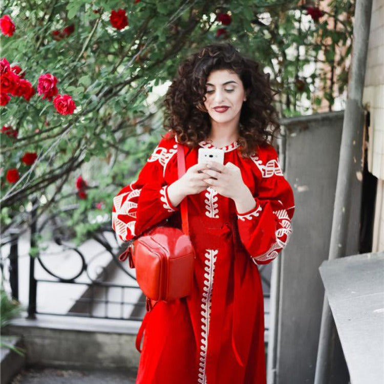 Beth Dutton Bohemian Dress Winter Autumn Midi Dresses Spring and Autumn Linen Dress