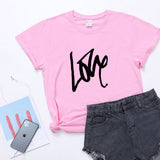 Valentine's Day T Shirts Couples Printed Women's T-shirt Fashion Short Sleeve