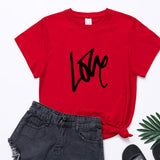 Valentine's Day T Shirts Couples Printed Women's T-shirt Fashion Short Sleeve