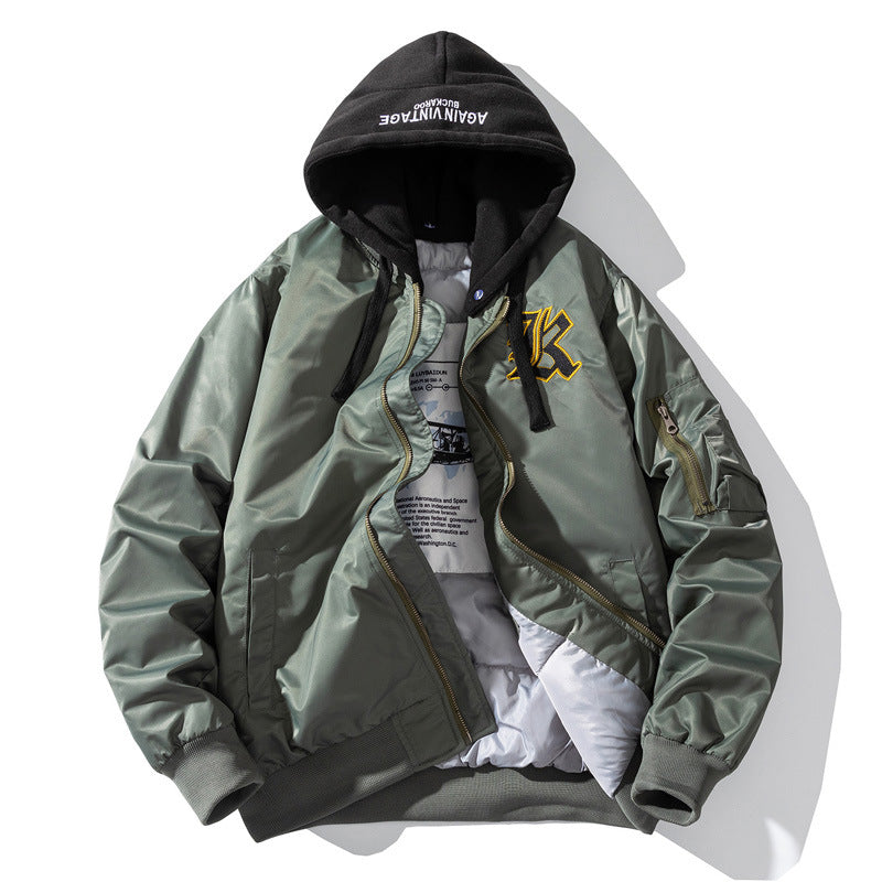 Varsity Jacket Autumn Winter Coat Men'S Jacket Cotton-Padded Jacket