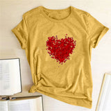 Valentine 'S Day T Shirts Couples Red Butterfly Group Love Pattern Printed Women 'S T-shirt