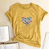 Valentine's Day T Shirts Couples Women's Love Pattern Printed Women's T-shirt