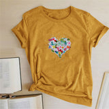 Valentine's Day T Shirts Couples Women's Love Pattern Printed Women's T-shirt