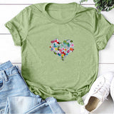 Valentine's Day T Shirts Couples Women's Love Pattern Printed Women's T-shirt