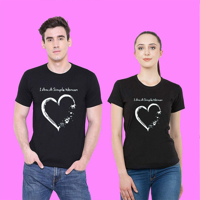 Valentine's Day T Shirts Couples Letters Couple Print Valentine's Day Women's T-shirt
