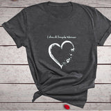 Valentine's Day T Shirts Couples Letters Couple Print Valentine's Day Women's T-shirt