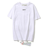 Off White T Shirt Ow Cotton Round Neck Short Sleeve Tshirt Portrait Arrow Men'S Clothing Owt