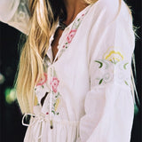 Beth Dutton Bohemian Dress Winter Autumn Maxi Dresses Spring and Autumn White Vacation Dress