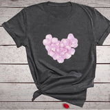 Valentine 'S Day T Shirts Couples Love Pattern Printed Women 'S T-shirt