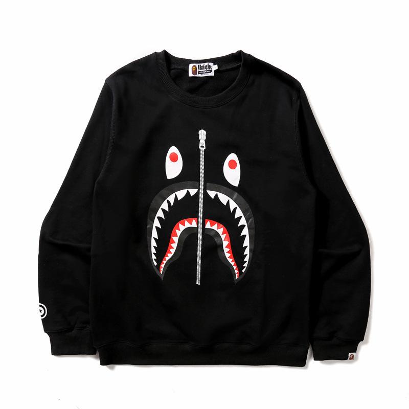 Bathing Ape Sweatshirts Zipper round-Neck Pullover Autumn and Winter Male and Female Couples Wear Base