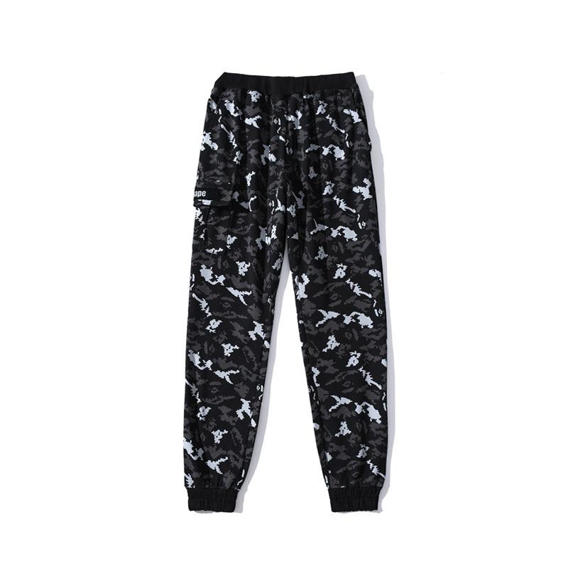 Bathing Ape Pant Digital Pixels Cotton Men's and Women's Same Camouflage Casual Trousers