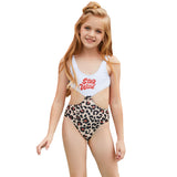Children Swimsuit Leopard Splicing Cute Sexy Bikini