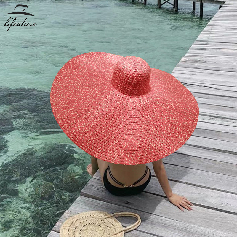 Big Hats Spring/Summer Big Brim Straw Hat Beach Sun-Proof