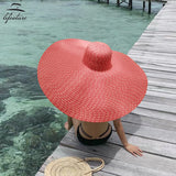 Big Hats Spring/Summer Big Brim Straw Hat Beach Sun-Proof