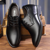 Men's Dress Shoes Classic Leather Oxfords Casual Cushioned Loafer Men's Business Formal Inner Height Increasing Leather Shoes Men's Shoes Leather Shoes