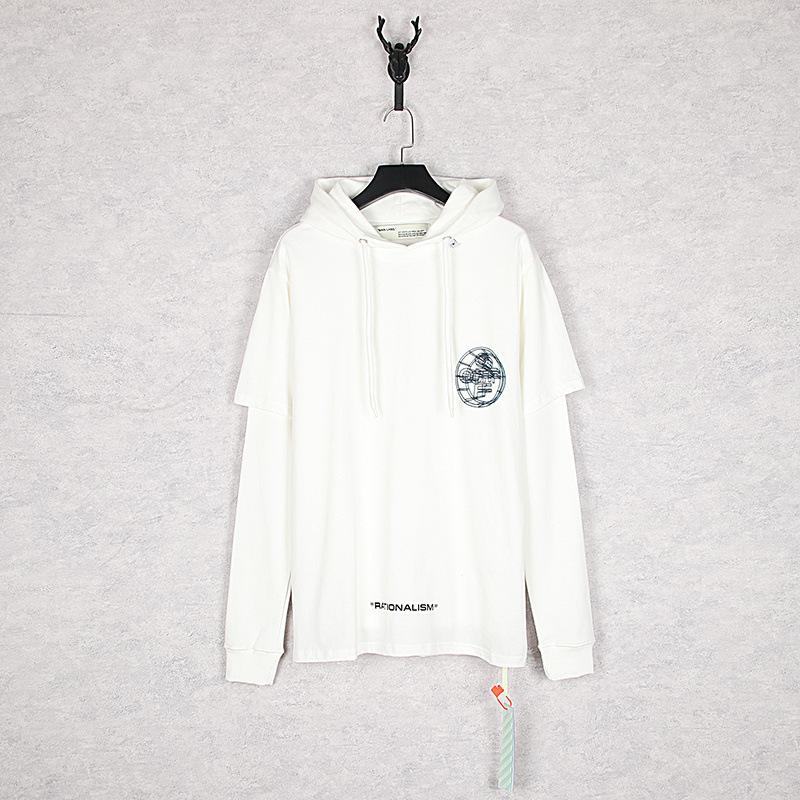 Off White Winter Hoodie Ow Hooded Sweater Large Size Casual Men'S Jacket Owt