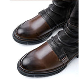 Western Shoes Mid-Calf Brushed Casual All-Match Men's Boots