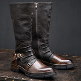 Western Shoes Mid-Calf Brushed Casual All-Match Men's Boots