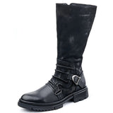 Western Shoes Mid-Calf Brushed Casual All-Match Men's Boots