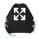 Off White Sweatshirts Casual Fake Round Neck Sweater Baggy Coat