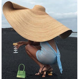 Big Hats Sun Hat Travel Vacation Seaside Straw Hat