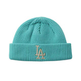 Yankee and Dogers Winter Hat Woolen Cap Women's Autumn and Winter Warm Hat Yellow Knitted Hat