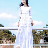 Beth Dutton Bohemian Dress Winter Autumn Maxi Dresses Embroidered Maxi Dress