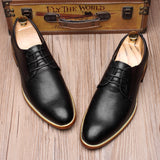 Men's Dress Shoes Classic Leather Oxfords Casual Cushioned Loafer Men's Breathable Leather Shoes