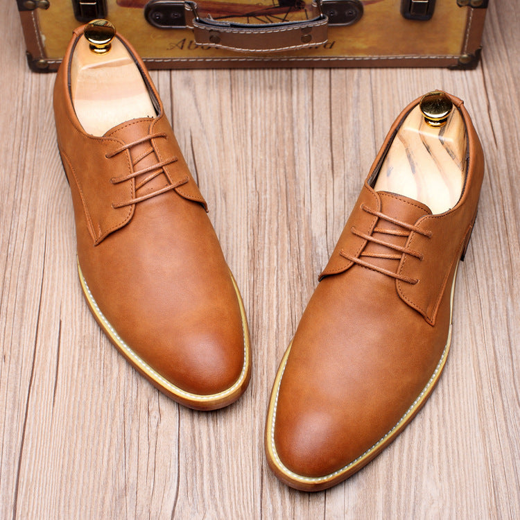 Men's Dress Shoes Classic Leather Oxfords Casual Cushioned Loafer Men's Breathable Leather Shoes