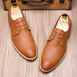 Men's Dress Shoes Classic Leather Oxfords Casual Cushioned Loafer Men's Breathable Leather Shoes