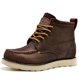 Men's Boots Work Boot Men Casual Hiking Boots Big Head Shoes Crazy Horse Leather