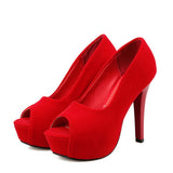 Gold Heels Summer Roman Sandals Hollow Peep Toe Shoes Red Wedding Shoes
