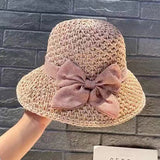 Summer Hats Bow Straw Hat Women's Summer Sun Hat
