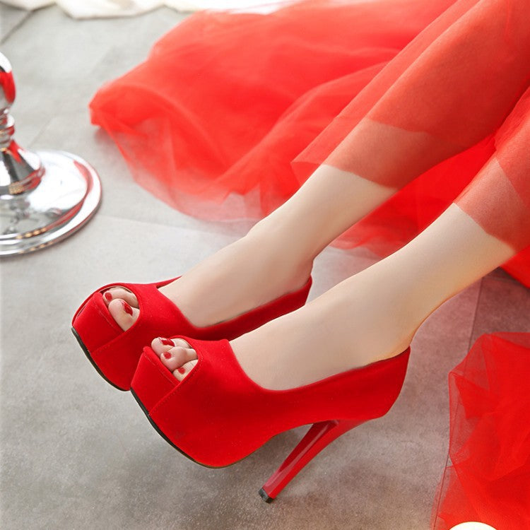 Gold Heels Summer Roman Sandals Hollow Peep Toe Shoes Red Wedding Shoes