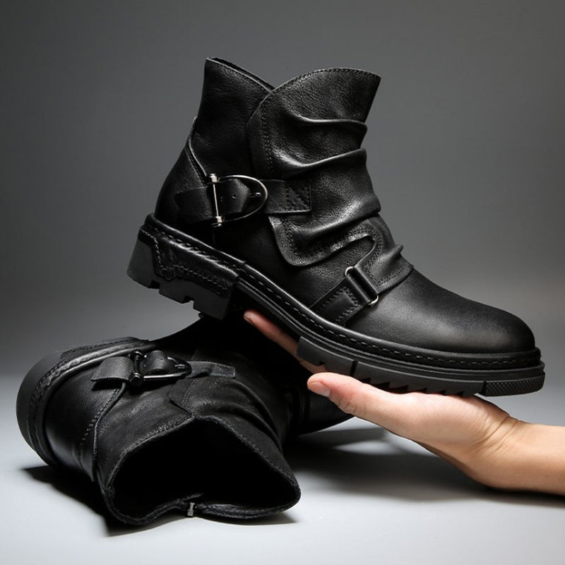 Western Shoes Men 'S Shoes Winter Retro Round Toe Dr. Martens Boots