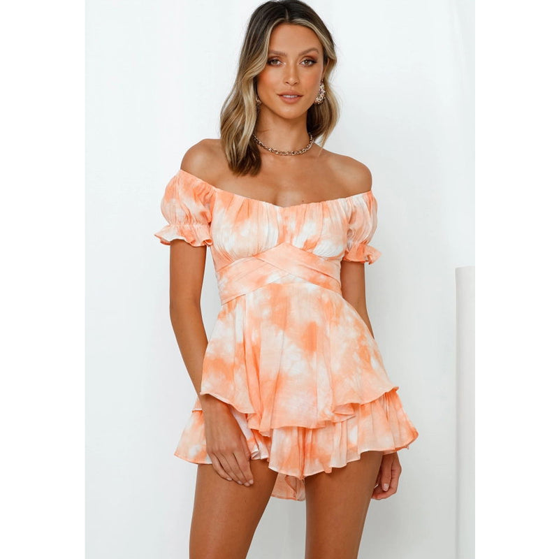 Coachella Music Festival Outfits Women's Printed Wear Summer Orange Casual Gentle Pants