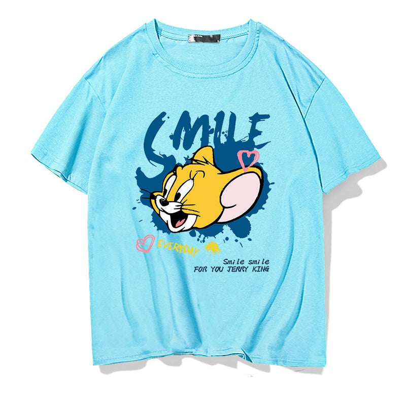 Tom And Jerry T Shirt Loose Half Sleeve
