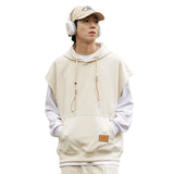 Men Hoodie Sleeveless Sweater Men's Summer Loose and Simple Heavy Weight