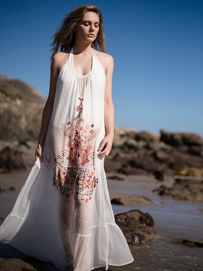 Beth Dutton Bohemian Dress Winter Autumn Maxi Dresses Embroidery Tie-Neck Sling