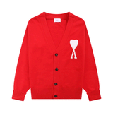 Valentine's Day Jacket Ami Cardigan Sweater Jacquard Love a Men's and Women's Couple Coat